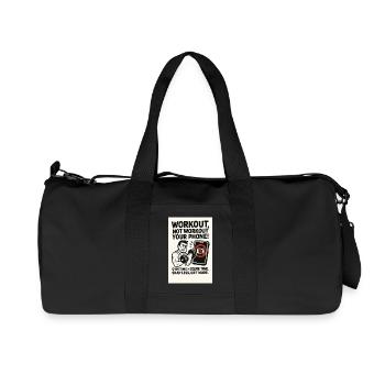 Weniger schnappen, mehr heben - Recycelte Canvas-Sporttasche von Stanley/Stella - Schwarz - Vorne