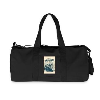 Vintager Linien-Schaf - Recycelte Canvas-Sporttasche von Stanley/Stella - Schwarz - Vorne