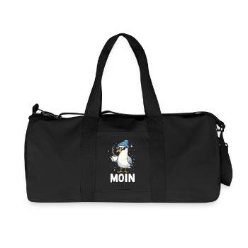 Moin Seagull Coffee Coast Northern Germany - Recycled Canvas Sports Bag by Stanley/Stella - black - Front
