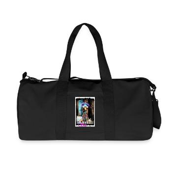 Colorful bird sculpture with punk style - Recycled Canvas Sports Bag by Stanley/Stella - black - Front