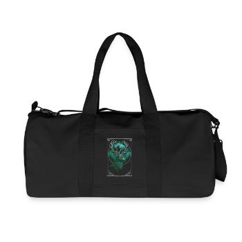 Mystic Forest Deer Illustration - Recycled Canvas Sports Bag by Stanley/Stella - black - Front