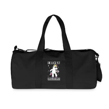 Lustiges Einhorn Bier Party Geschenk Spruch - Recycelte Canvas-Sporttasche von Stanley/Stella - Schwarz - Vorne