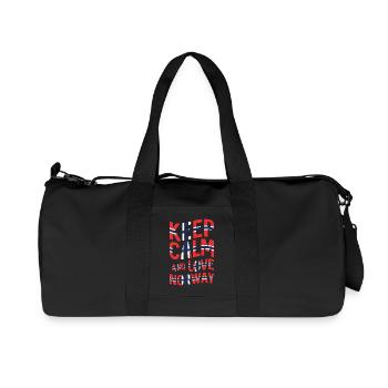 SSW-03 KEEP CALM AND LOVE NORWAY - Recycled Canvas Sports Bag by Stanley/Stella - black - Front