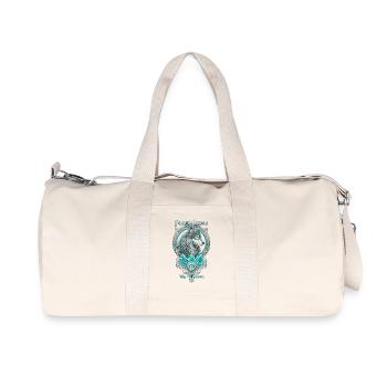 Fenrir Vermächtnis Wolf Nord Kristall Cyan - Recycelte Canvas-Sporttasche von Stanley/Stella - Naturweiß - Vorne