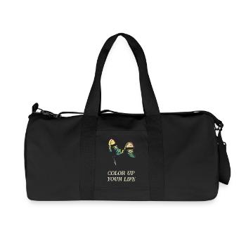 Colorful sneakers in retro style - Recycled Canvas Sports Bag by Stanley/Stella - black - Front