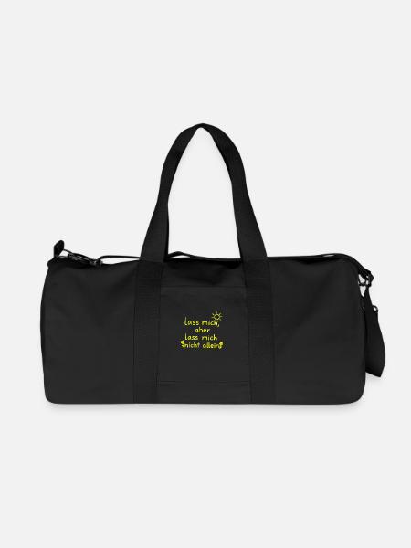 Lass mich aber lass mich nicht allein neongelb  - Recycelte Canvas-Sporttasche von Stanley/Stella - Schwarz