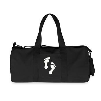Kleine Füße, große Träume - Recycelte Canvas-Sporttasche von Stanley/Stella - Schwarz - Vorne