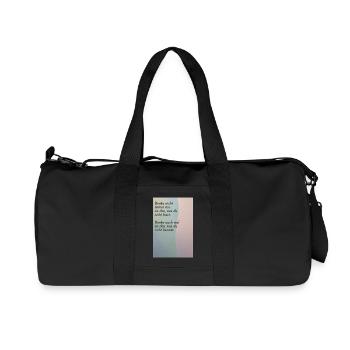 Think about what you can't do - Recycled Canvas Sports Bag by Stanley/Stella - black - Front