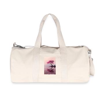 Blush Blossom Shore Reflections - Recycled Canvas Sports Bag by Stanley/Stella - natural - Front