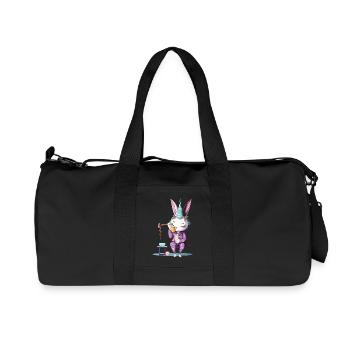 Unicorn in Pyjamas Coffee Magic - Recycled Canvas Sports Bag by Stanley/Stella - black - Front