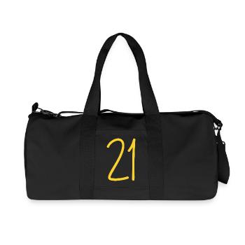 21 - Recycled Canvas Sports Bag by Stanley/Stella - black - Front