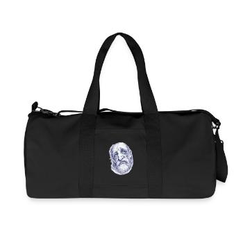 Old Man Sketch Portrait - Recycled Canvas Sports Bag by Stanley/Stella - black - Front