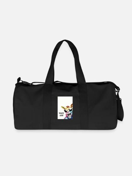 Nice Ass – Funny Donkey Poster with Humor - Recycled Canvas Sports Bag by Stanley/Stella - black