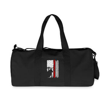 Grand-mère Border Collie Drapeau américain Patriotique - Sac de sport en toile recyclée Stanley/Stella - noir - Devant