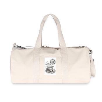 Compass Viking Segelschiff - Recycelte Canvas-Sporttasche von Stanley/Stella - Naturweiß - Vorne