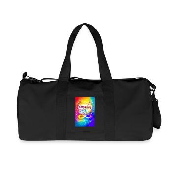 Infinitely fine colorful design - Recycled Canvas Sports Bag by Stanley/Stella - black - Front