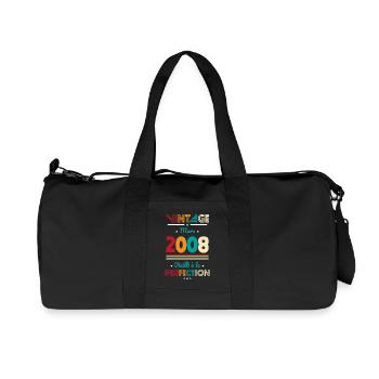18 Year Anniversary - Vintage - March 2008 - Recycled Canvas Sports Bag by Stanley/Stella - black - Front