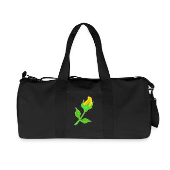 Rose in Yellow - Recycled Canvas Sports Bag by Stanley/Stella - black - Front