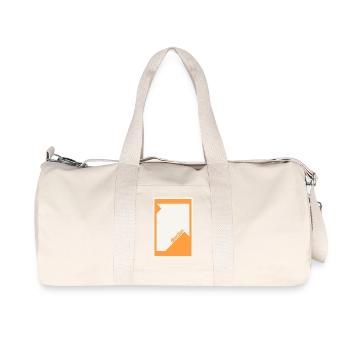 Affiche de mise en scène orange – Graphique moderne - Sac de sport en toile recyclée Stanley/Stella - blanc naturel - Devant
