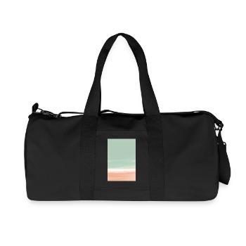 Green orange block - personalisierbar - Recycelte Canvas-Sporttasche von Stanley/Stella - Schwarz - Vorne