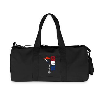 Hergestellt in Kroatien, geboren in Kroatien - Recycelte Canvas-Sporttasche von Stanley/Stella - Schwarz - Vorne