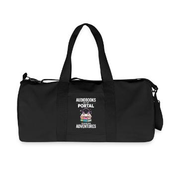Audiobooks Are My Portal To Endless Adventures - Recycled Canvas Sports Bag by Stanley/Stella - black - Front