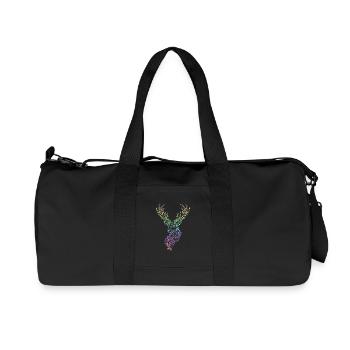 Deer Rainbow - Recycled Canvas Sports Bag by Stanley/Stella - black - Front