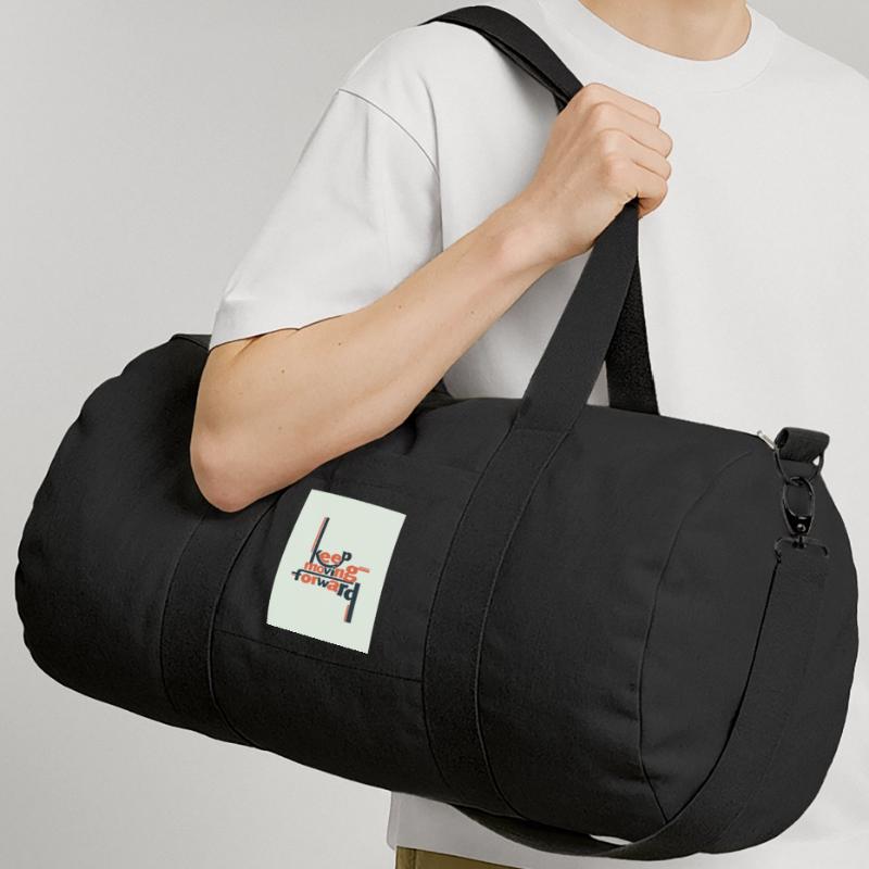 Keep Moving Forward Minimal Typography Recycled Canvas Sports Bag by Stanley/Stella