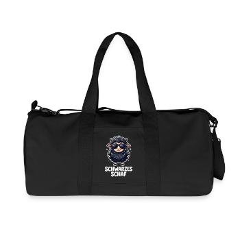 Schwarzes Schaf Lustiges Cooles Motiv - Recycelte Canvas-Sporttasche von Stanley/Stella - Schwarz - Vorne