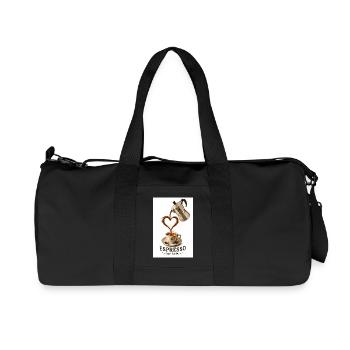 EspressoHerz aus Liebe - Recycelte Canvas-Sporttasche von Stanley/Stella - Schwarz - Vorne