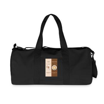 Latte vs Cappuccino Coffee Poster - Recycled Canvas Sports Bag by Stanley/Stella - black - Front