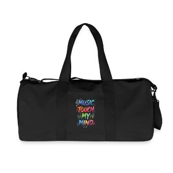 Music Touch My Mind Quote Text Painting Print - Recycled Canvas Sports Bag by Stanley/Stella - black - Front