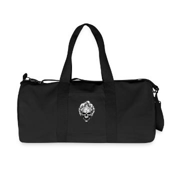 Burning Skull Gothic Horror-Grafik - Recycelte Canvas-Sporttasche von Stanley/Stella - Schwarz - Vorne