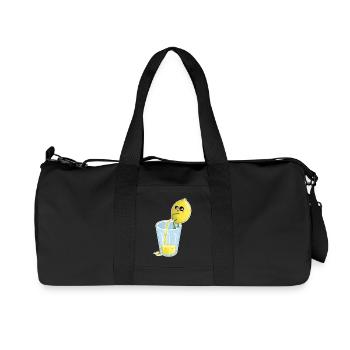Zitrone macht Saft – Lustiger Cartoon - Recycelte Canvas-Sporttasche von Stanley/Stella - Schwarz - Vorne