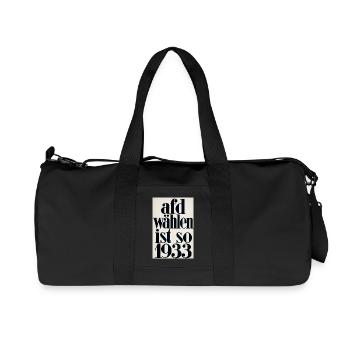 Afd wählen ist so 1933 shirt - Recycelte Canvas-Sporttasche von Stanley/Stella - Schwarz - Vorne