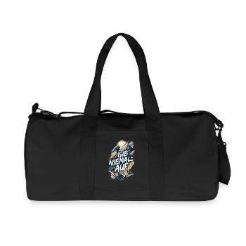 Gib niemals auf - Recycelte Canvas-Sporttasche von Stanley/Stella - Schwarz - Vorne