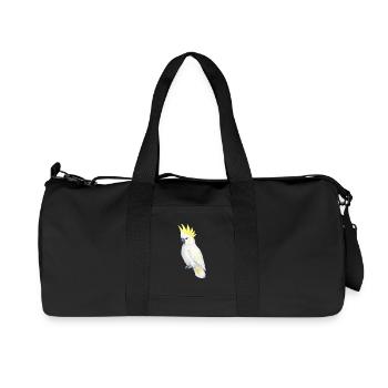 Cacatoès blanc Peigne jaune - Sac de sport en toile recyclée Stanley/Stella - noir - Devant