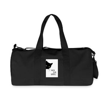 Wash Your Hands! – Funny cat poster - Recycled Canvas Sports Bag by Stanley/Stella - black - Front