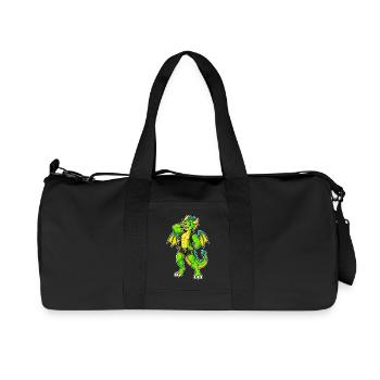 Green dragon hero in leather look - Recycled Canvas Sports Bag by Stanley/Stella - black - Front