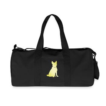 Chihuahua Dog Silhouette - Recycled Canvas Sports Bag by Stanley/Stella - black - Front