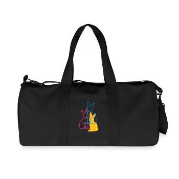 three rabbits - Recycled Canvas Sports Bag by Stanley/Stella - black - Front