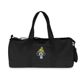 Monkey with hat - Recycled Canvas Sports Bag by Stanley/Stella - black - Front