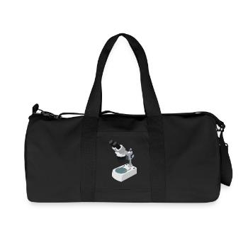 Mikroskop - Recycelte Canvas-Sporttasche von Stanley/Stella - Schwarz - Vorne