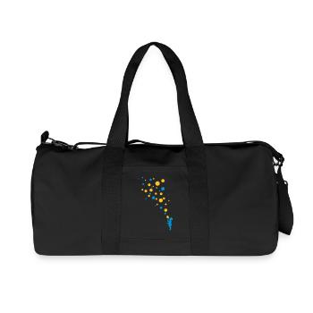 Love color bubbles - Recycelte Canvas-Sporttasche von Stanley/Stella - Schwarz - Vorne