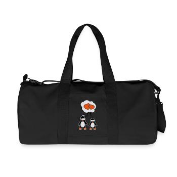 penguin heart - Recycelte Canvas-Sporttasche von Stanley/Stella - Schwarz - Vorne