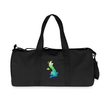 Map UK - Recycled Canvas Sports Bag by Stanley/Stella - black - Front