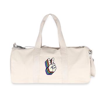 Paix Mondiale Signe de Paix Liberté Humanité - Sac de sport en toile recyclée Stanley/Stella - blanc naturel - Devant