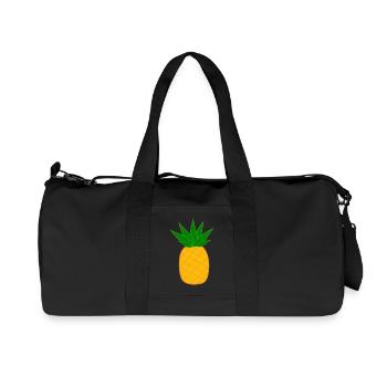 Ananas mit Sonnenbrille Sommer T-shirt - Recycelte Canvas-Sporttasche von Stanley/Stella - Schwarz - Vorne