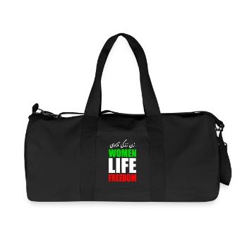 Women life freedom - Recycelte Canvas-Sporttasche von Stanley/Stella - Schwarz - Vorne