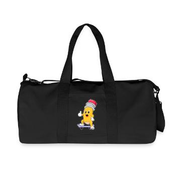 Pencil Skater Skateboard - Sac de sport en toile recyclée Stanley/Stella - noir - Devant